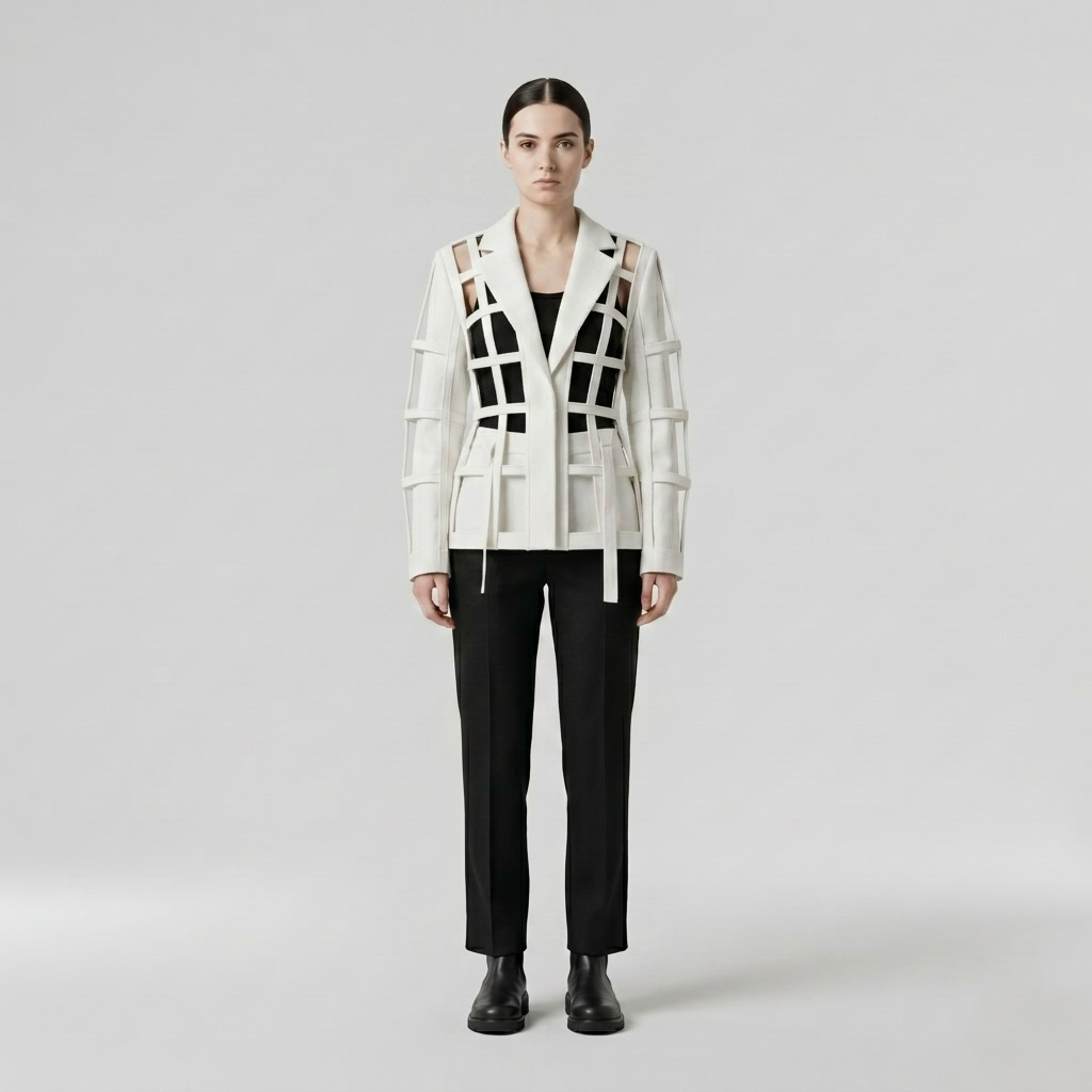 Structured Grid Statement Blazer