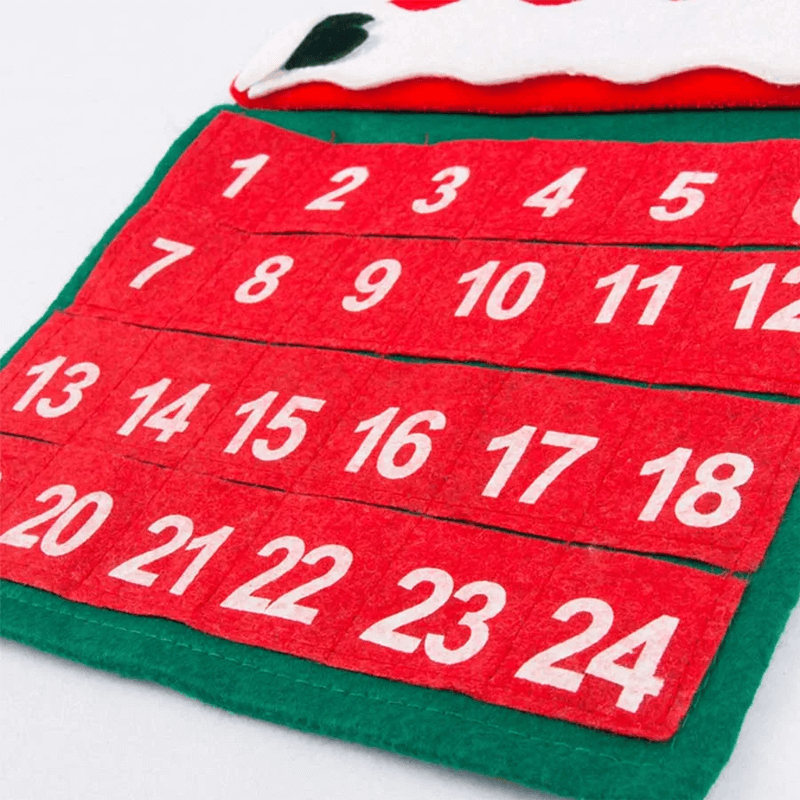 Fabric Christmas Advent Calendar | 24-Day Santa Wall Hanging
