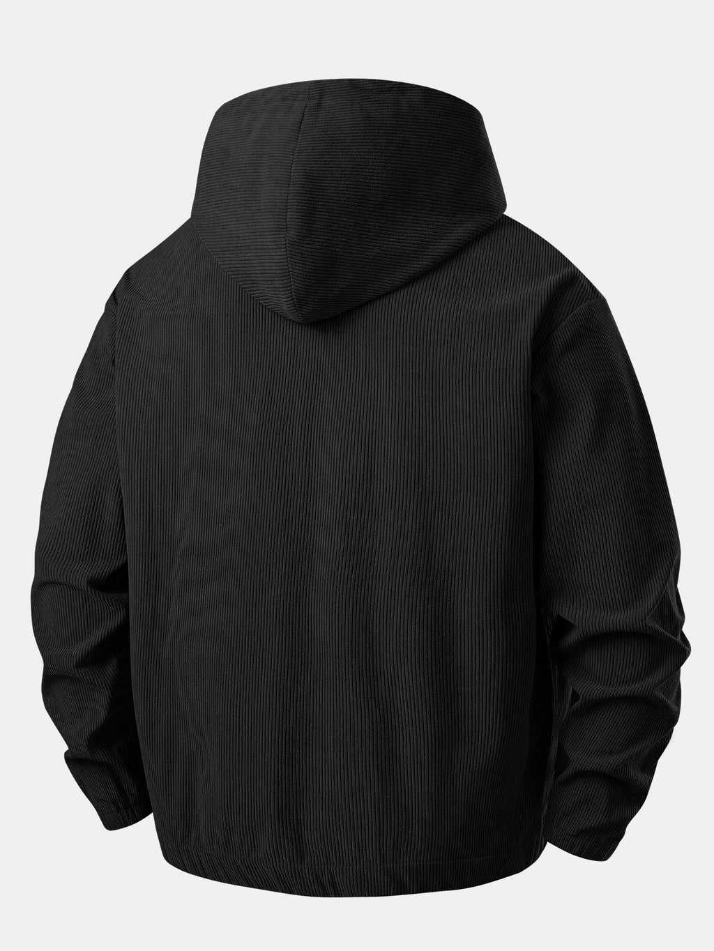 Men’s Corduroy Half-Zip Hooded Pullover