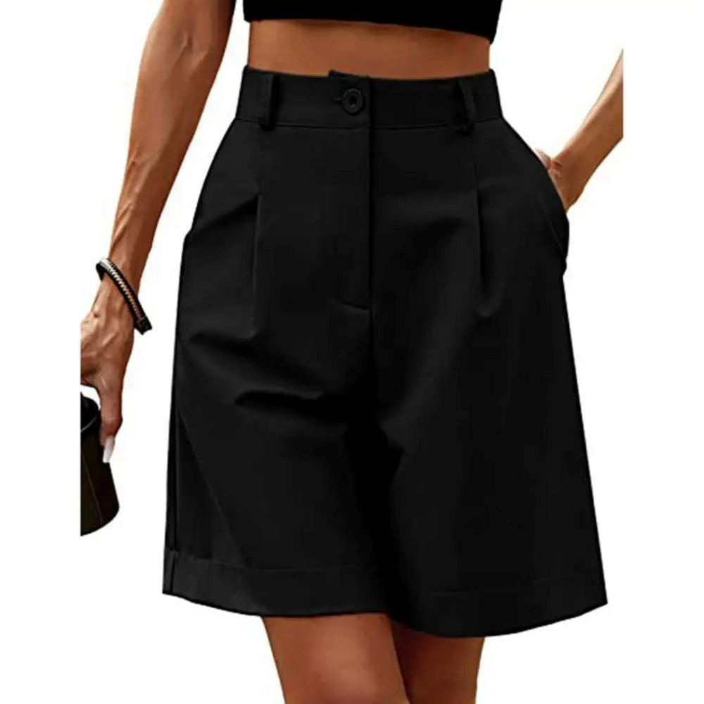 Women's High Waist Tailored Bermuda Shorts