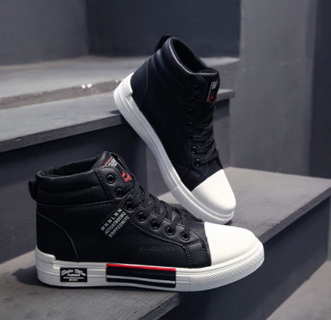 Men’s High-Top Lace-Up Casual Trainers