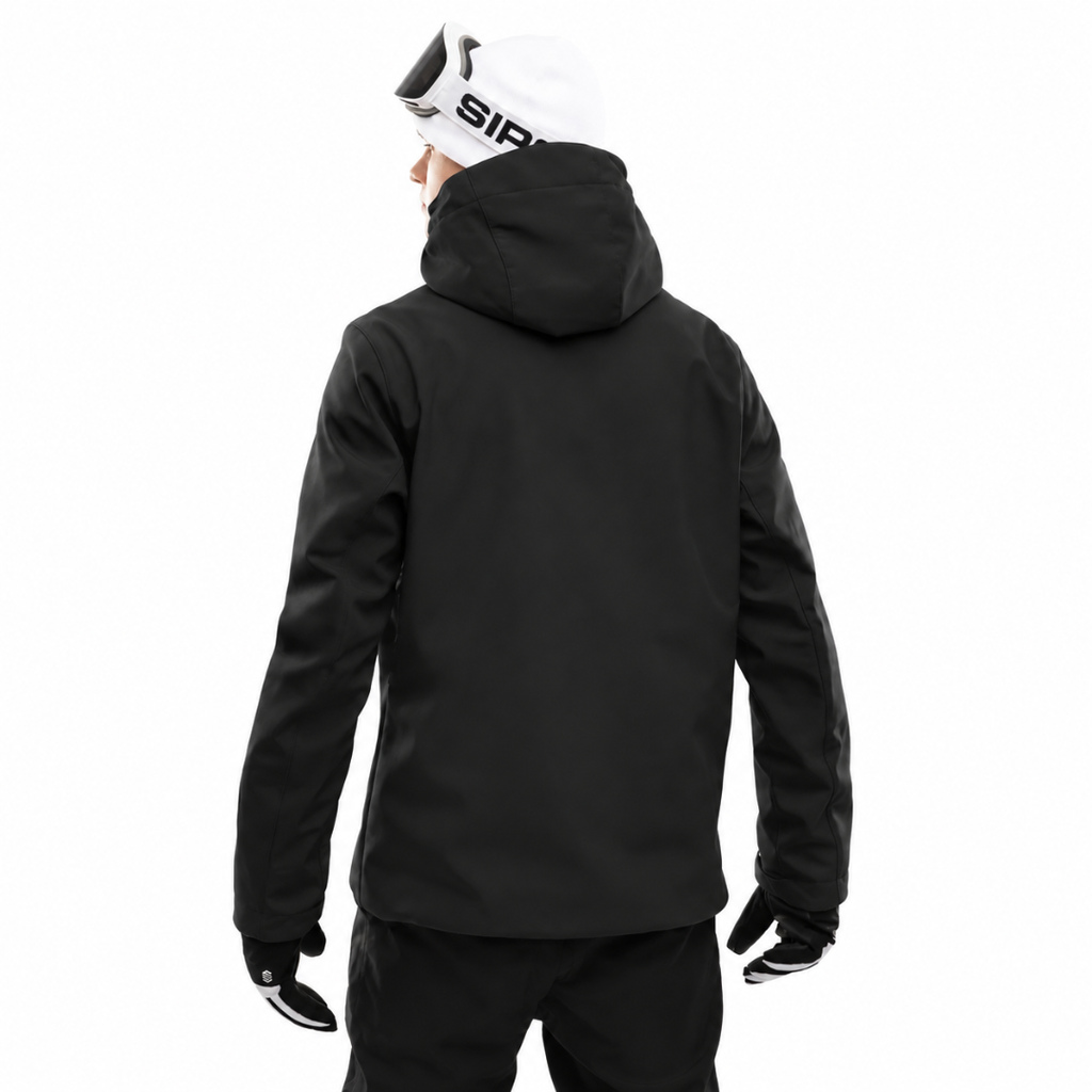 Men's Hooded Ski Jacket with Zip Pockets