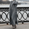 Robe longue décontractée à manches longues pour femme, avec poches