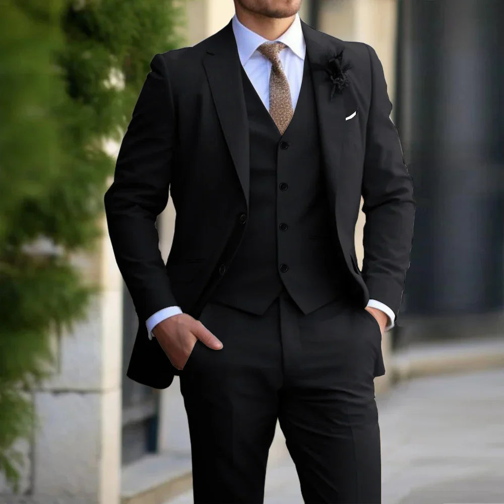 Men's 3-Piece Suit | Business Blazer, Waistcoat & Trousers