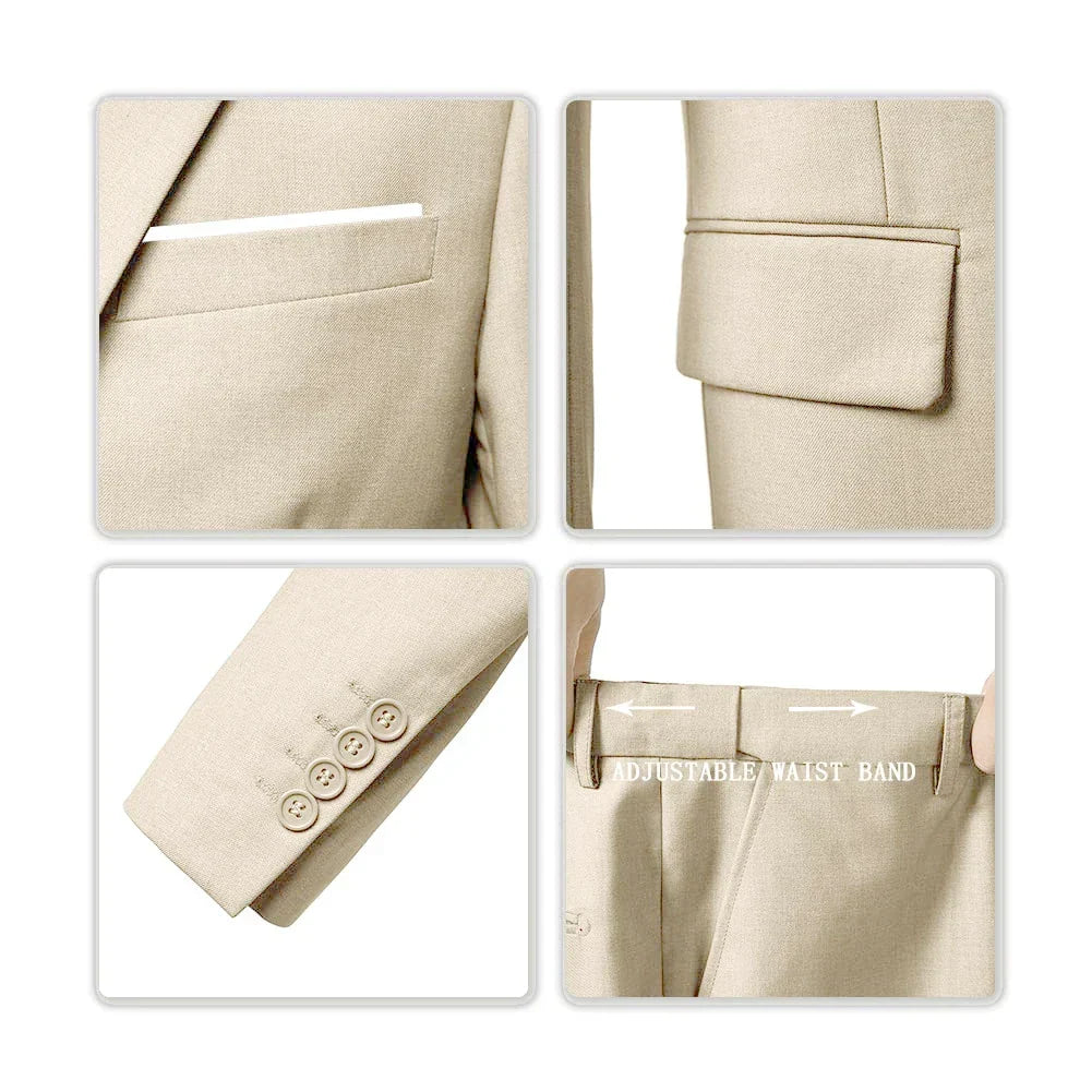 Men's 3-Piece Suit | Business Blazer, Waistcoat & Trousers