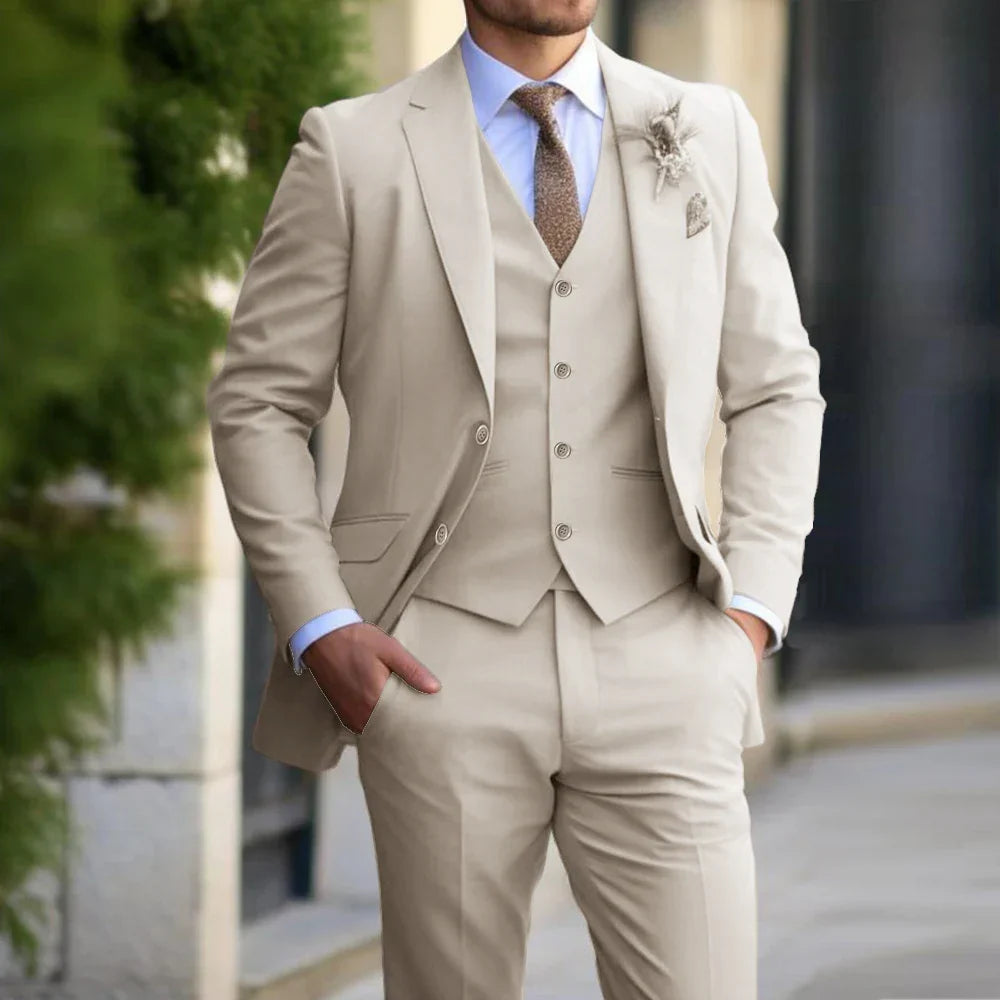 Men's 3-Piece Suit | Business Blazer, Waistcoat & Trousers