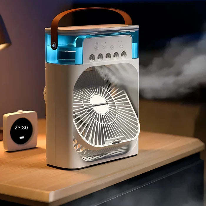 Portable Air Cooler with ABS Plastic LED Light and Water Tank for Summer