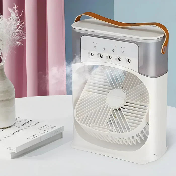 Portable Air Cooler with ABS Plastic LED Light and Water Tank for Summer