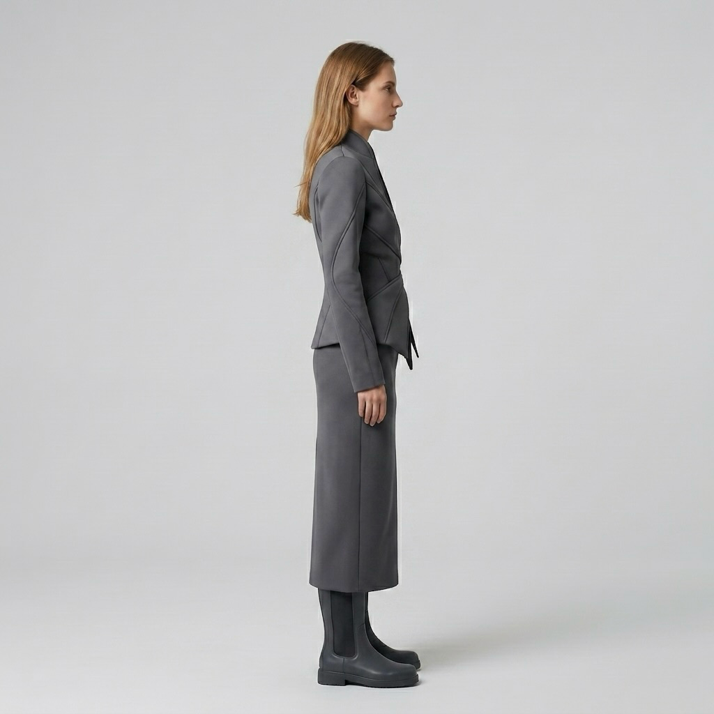 Sculptural Wrap Contour Blazer