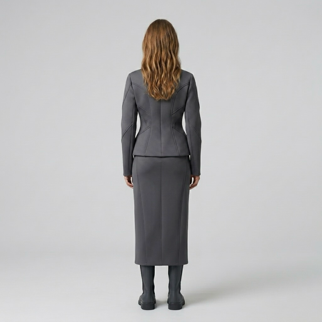 Sculptural Wrap Contour Blazer