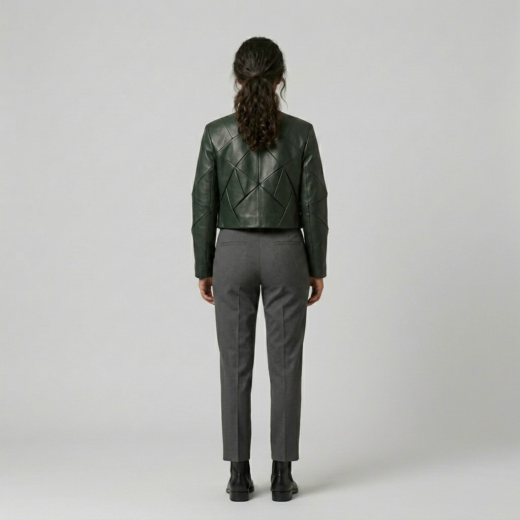 Geometric Edge Cropped Jacket