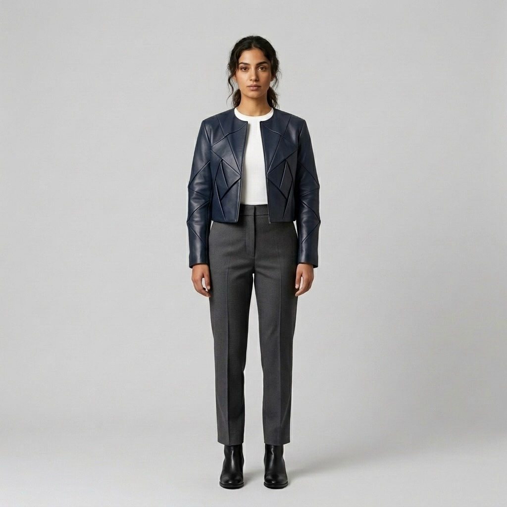 Geometric Edge Cropped Jacket