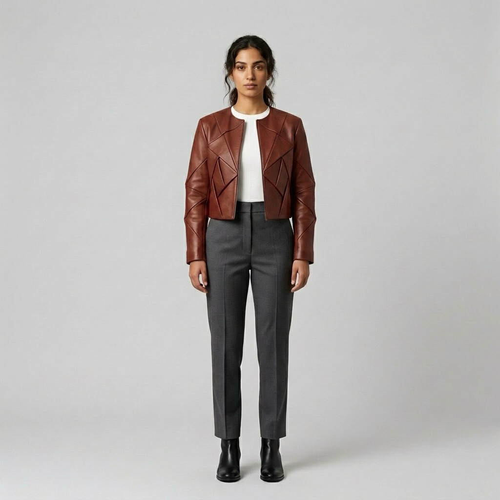 Geometric Edge Cropped Jacket