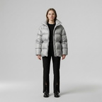 Women's Padded Puffer Jacket with Cinched Waist