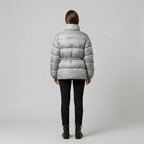 Women's Padded Puffer Jacket with Cinched Waist