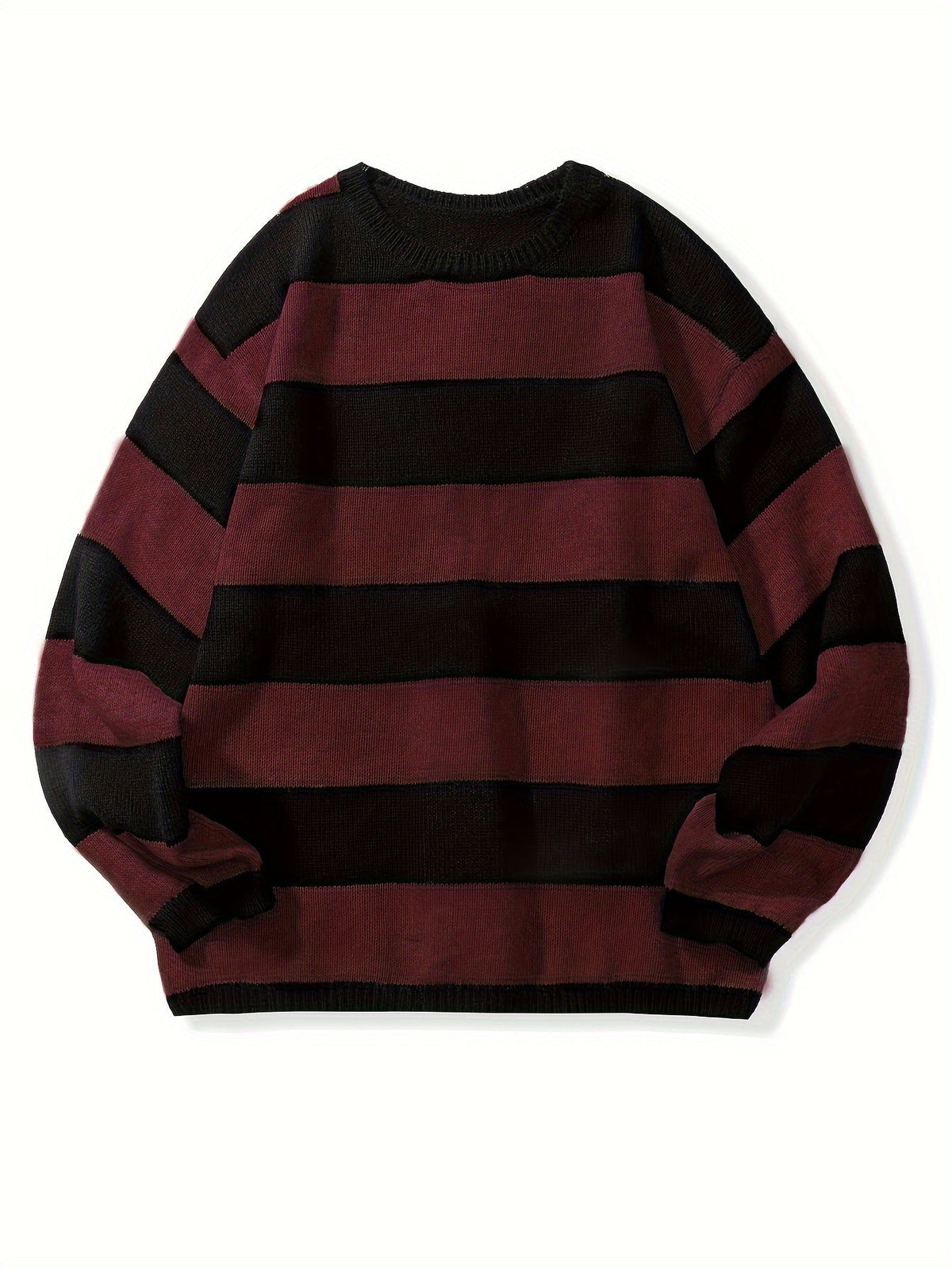 Pull en maille rayé pour homme | Pull à col rond
