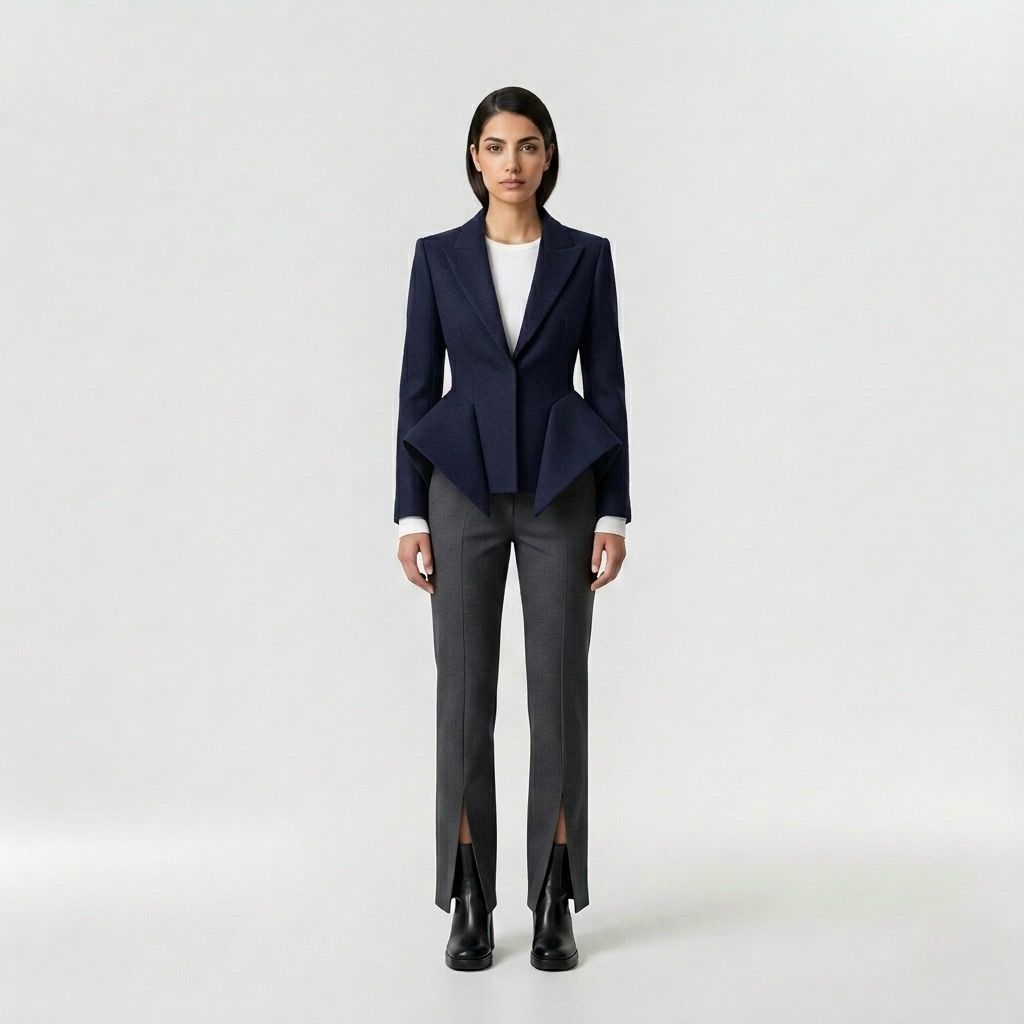Architectural Fold Tailored Blazer