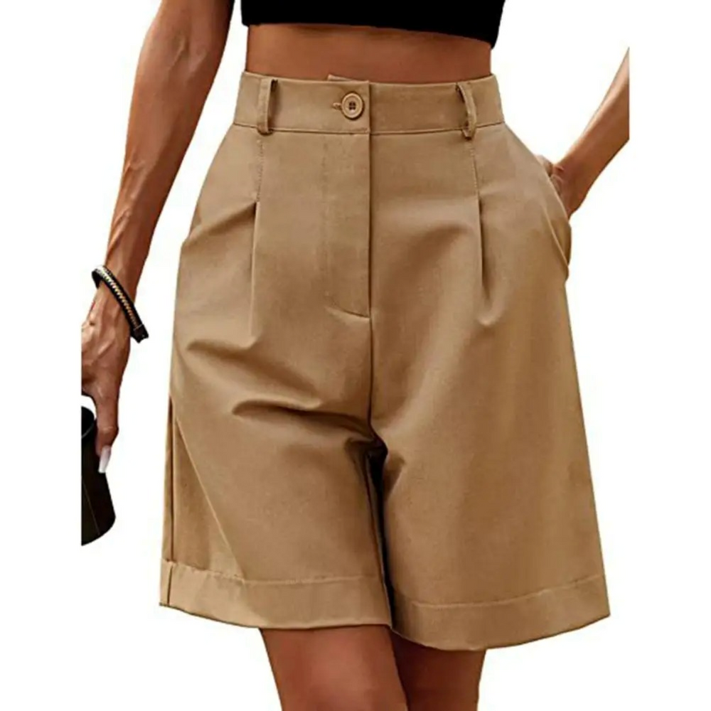 Women's High Waist Tailored Bermuda Shorts
