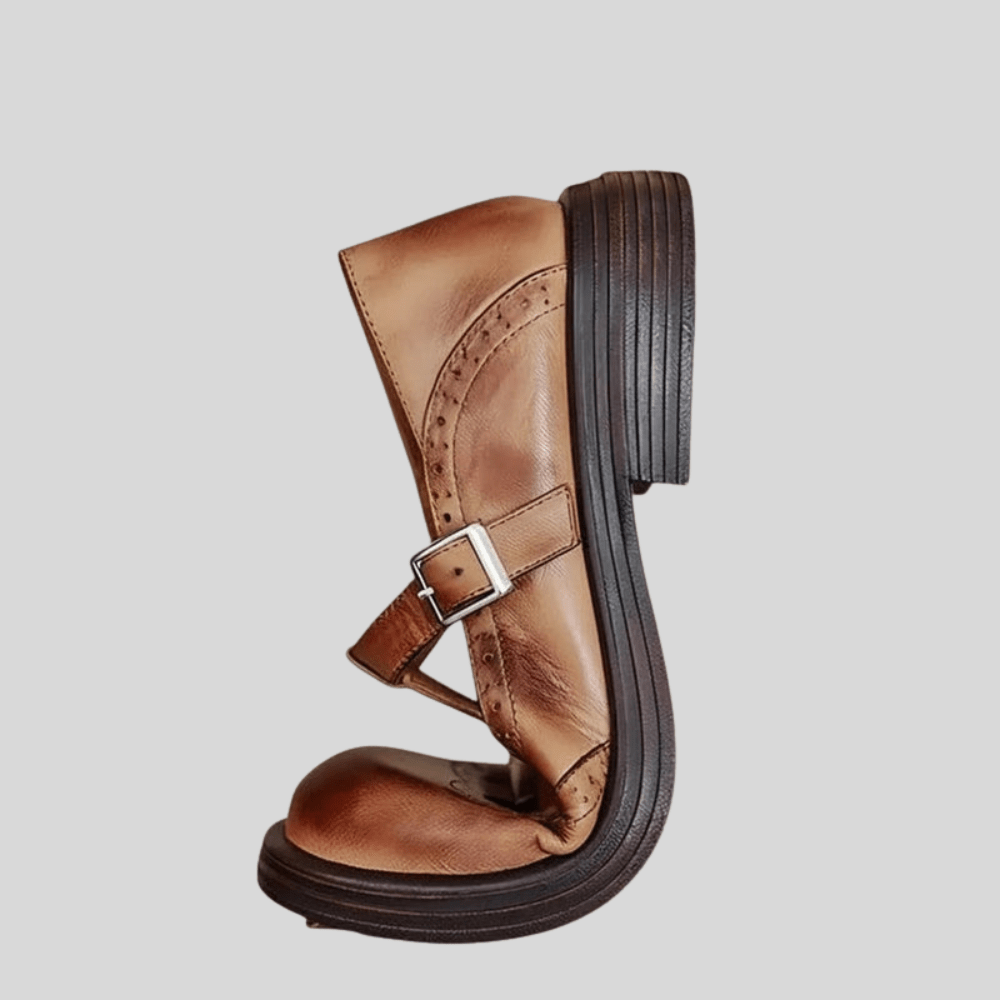 Women's Leather-Look Mary Jane Shoes