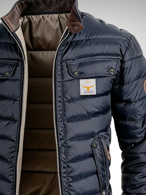 Men's Quilted Puffer Zip-Up Jacket