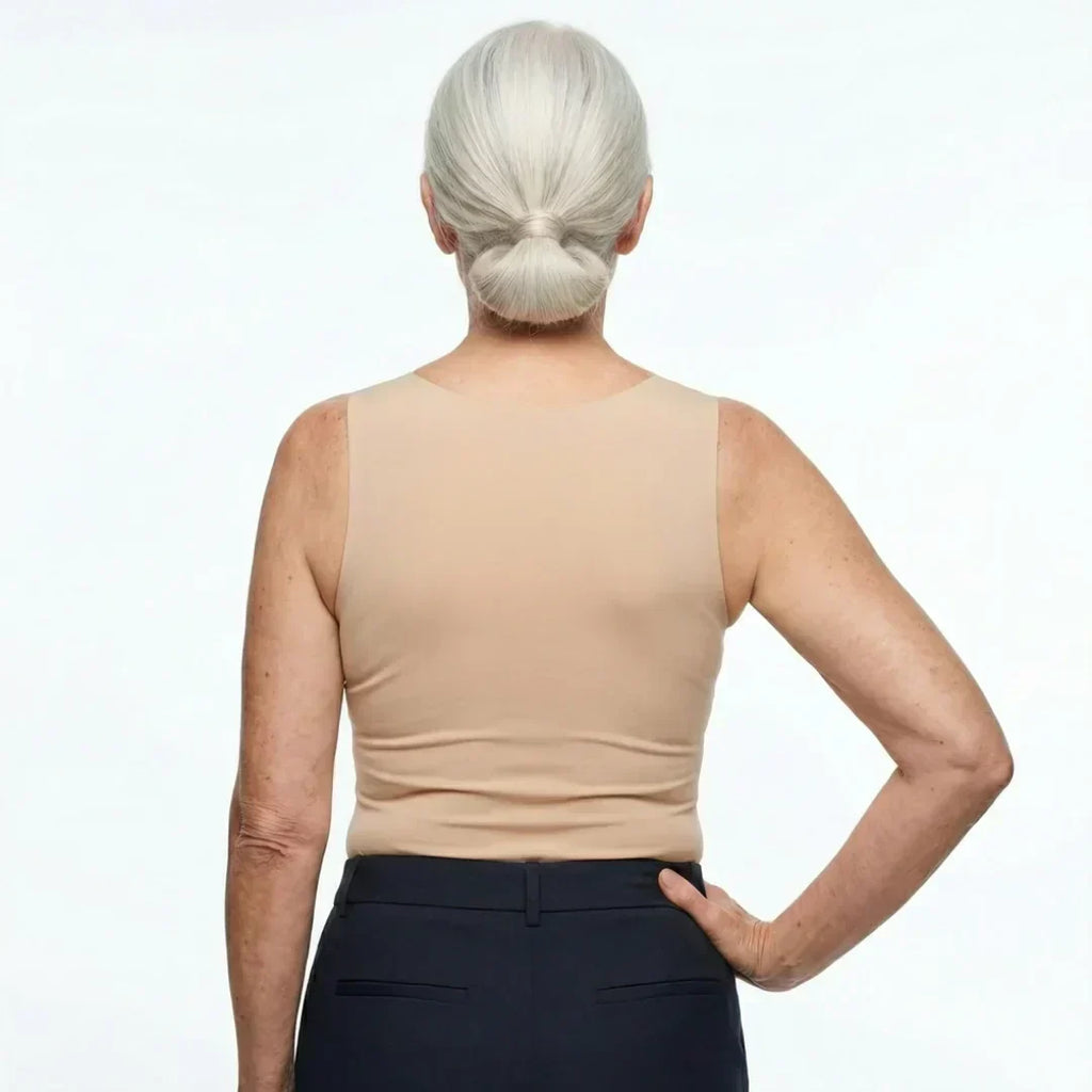 Top femme sans manches à encolure carrée et coupe ajustée