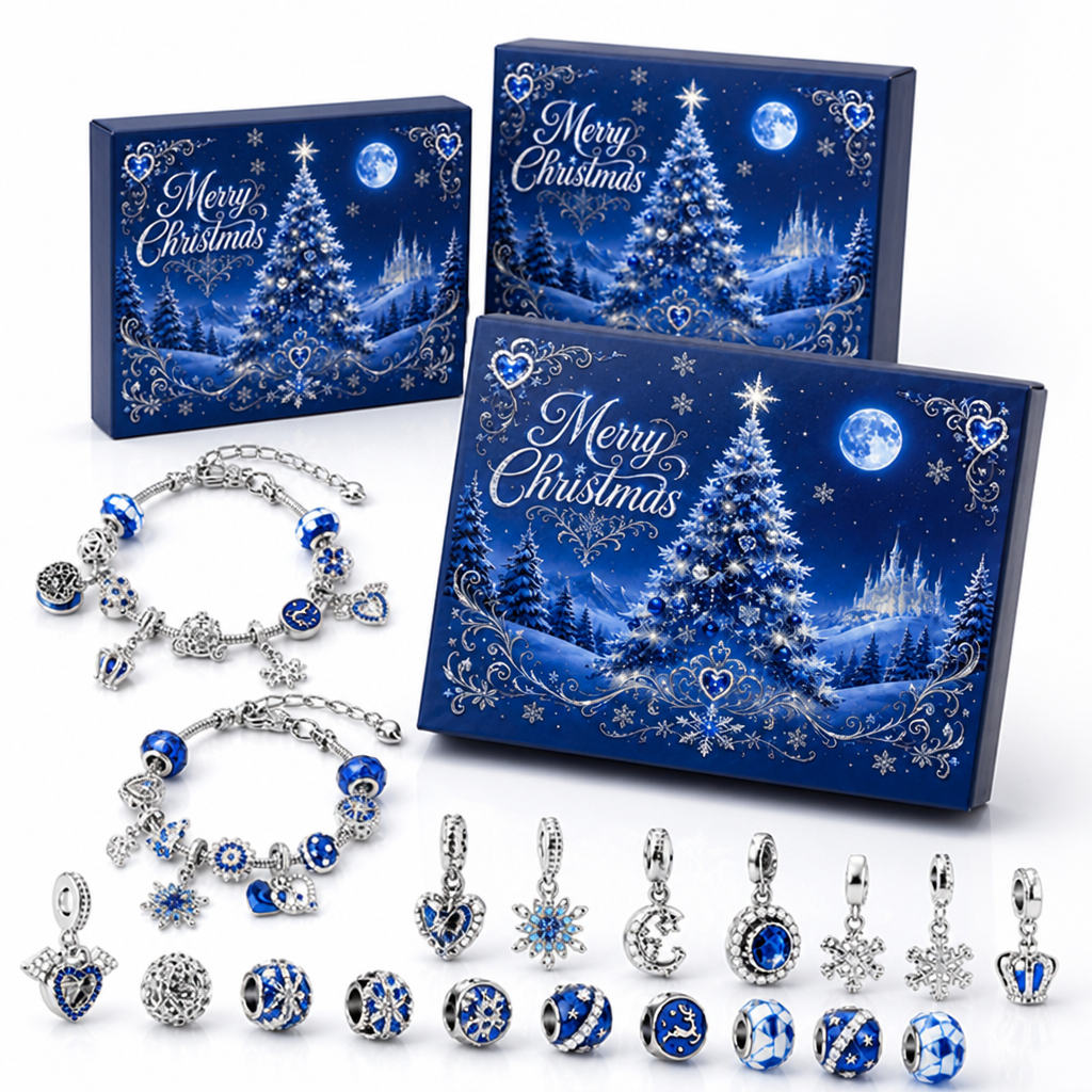 24-Day Advent Calendar | Sparkling Blue Christmas Countdown