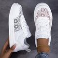 Women's Lace-Up Floral Mesh Trainers