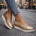 Women's Glitter Wedge Espadrille Shoes