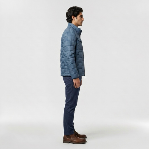 Arctic Grid Lightweight Puffer