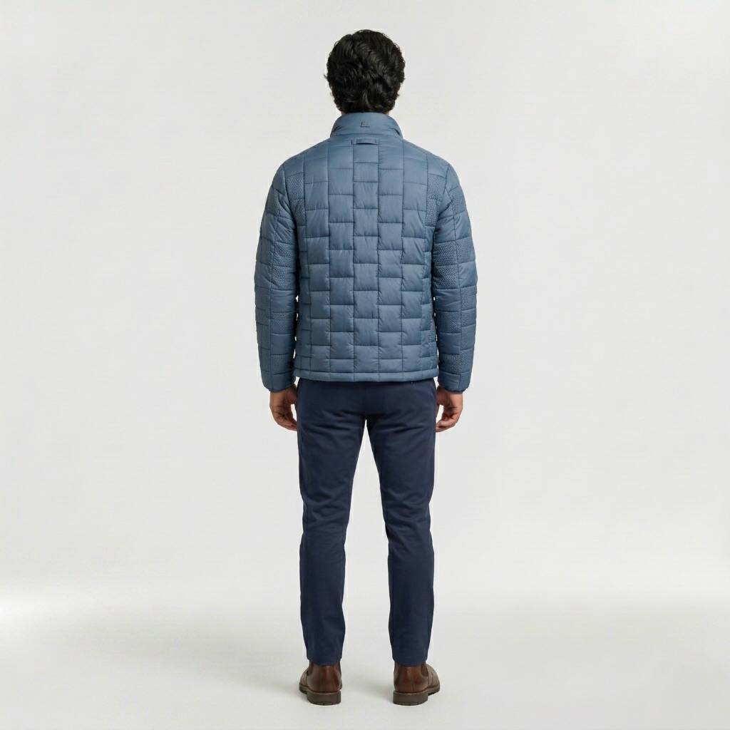 Arctic Grid Lightweight Puffer