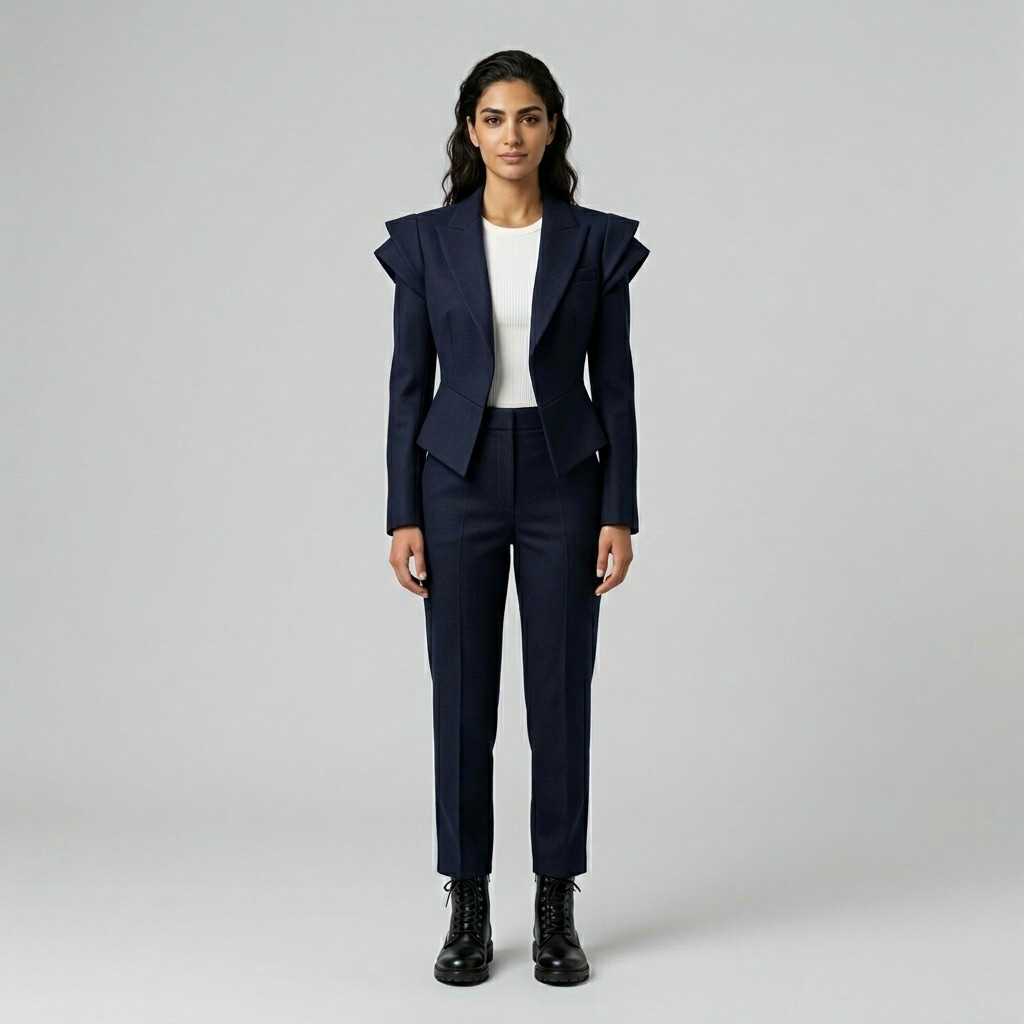 Structured Wing Shoulder Tailored Suit