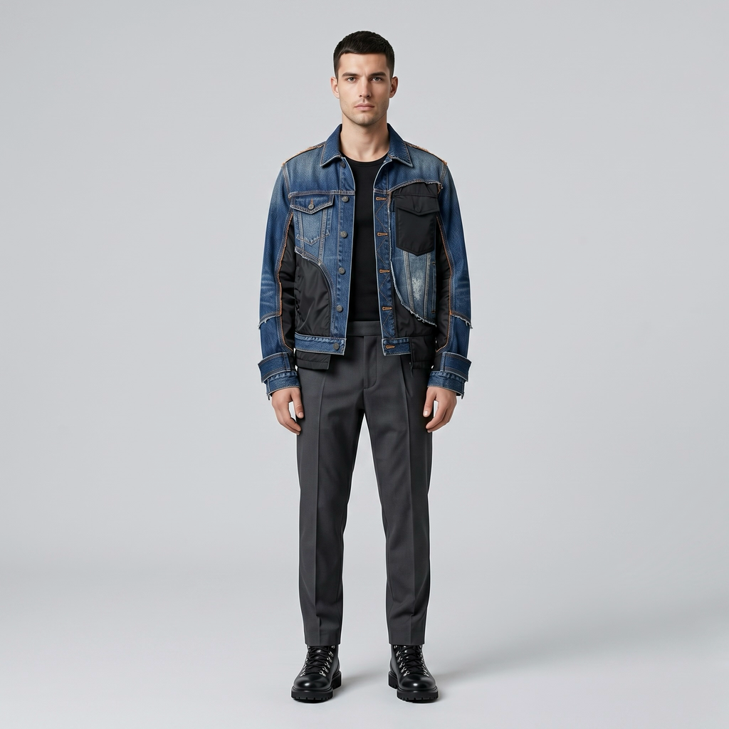 Hybrid Axis Denim Utility Jacket
