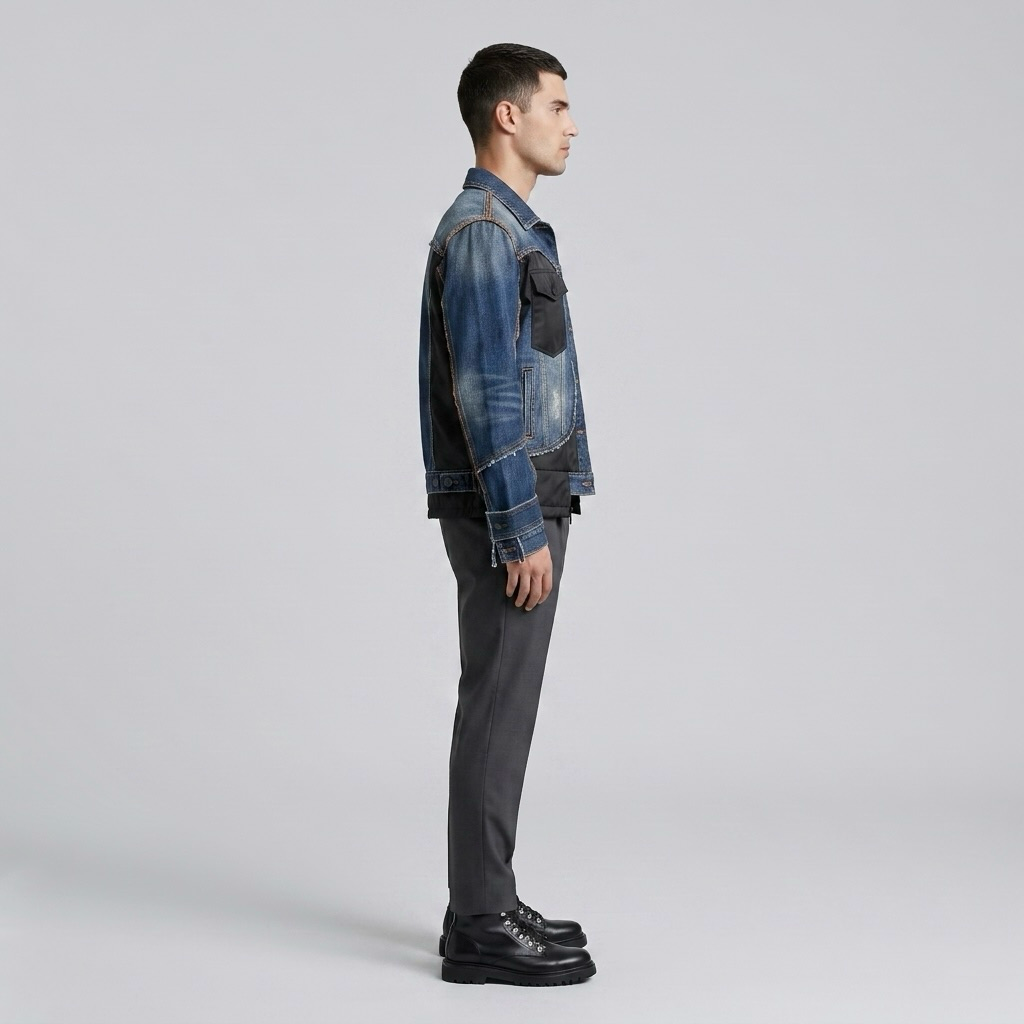 Hybrid Axis Denim Utility Jacket
