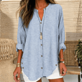 Women's Relaxed Fit Striped Button-Through Shirt