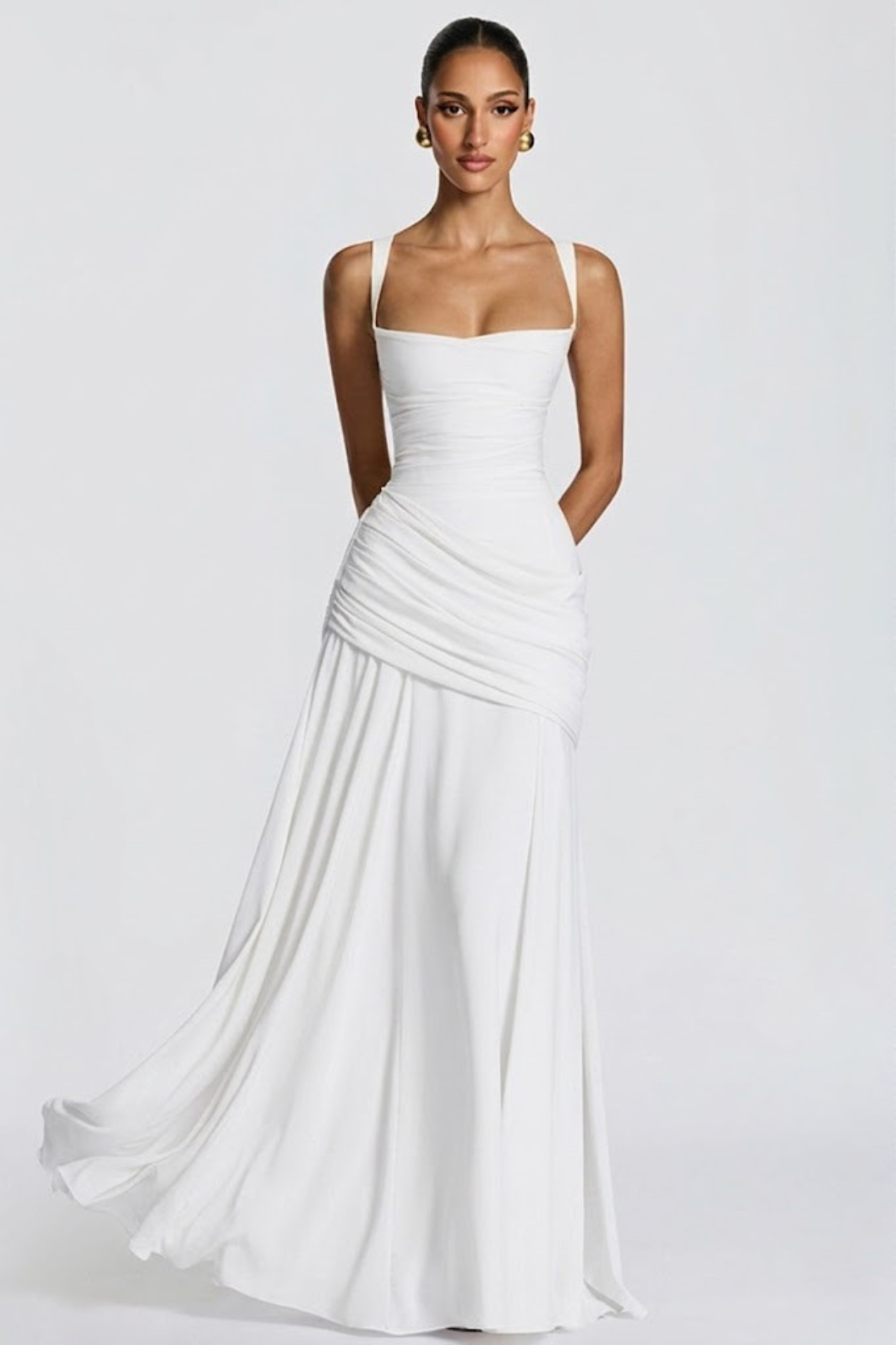 Women's Maxi Evening Dress in Jersey for Autumn