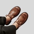 Women's Leather-Look Mary Jane Shoes