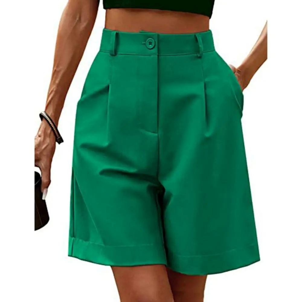 Women's High Waist Tailored Bermuda Shorts