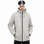 Men's Hooded Ski Jacket with Zip Pockets