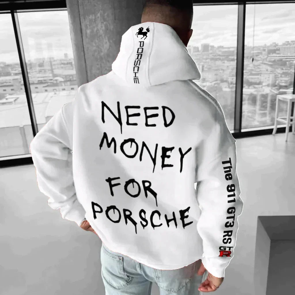 Men’s Oversized Car Graphic Hoodie