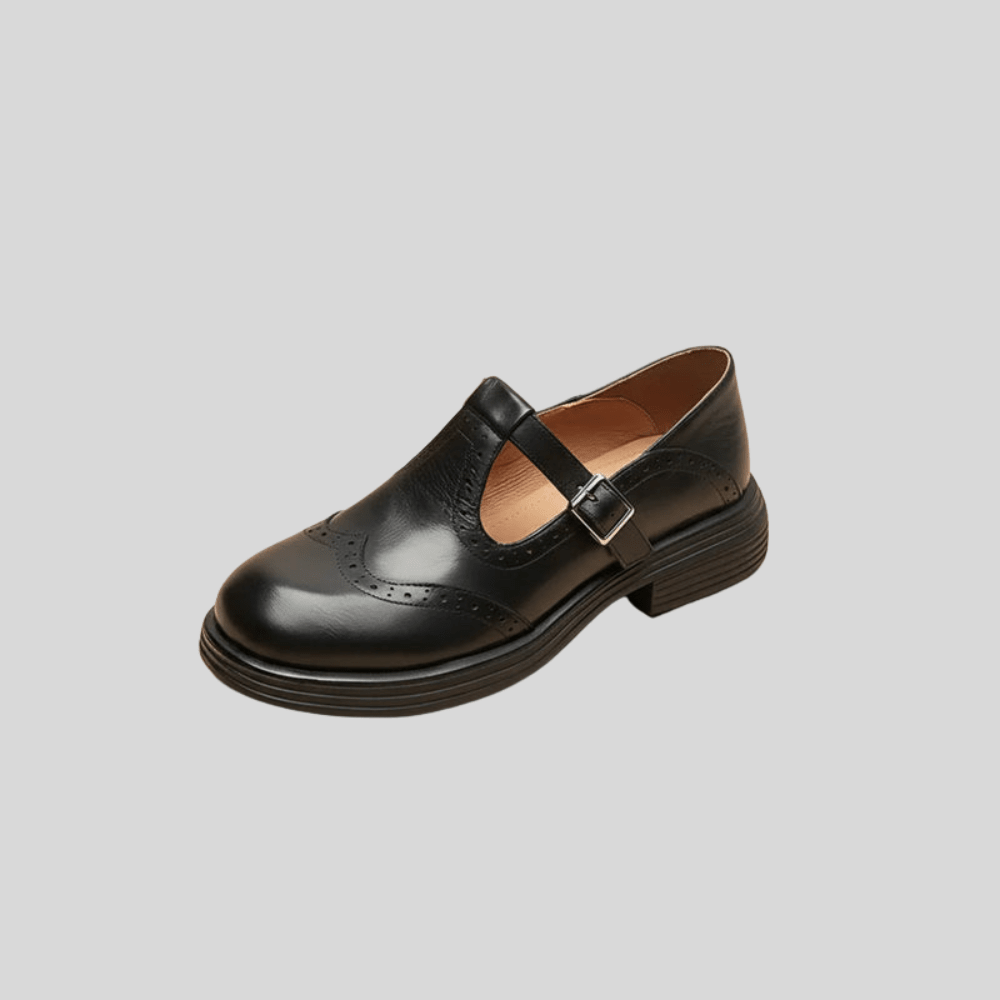 Chaussures type babies en similicuir pour femme