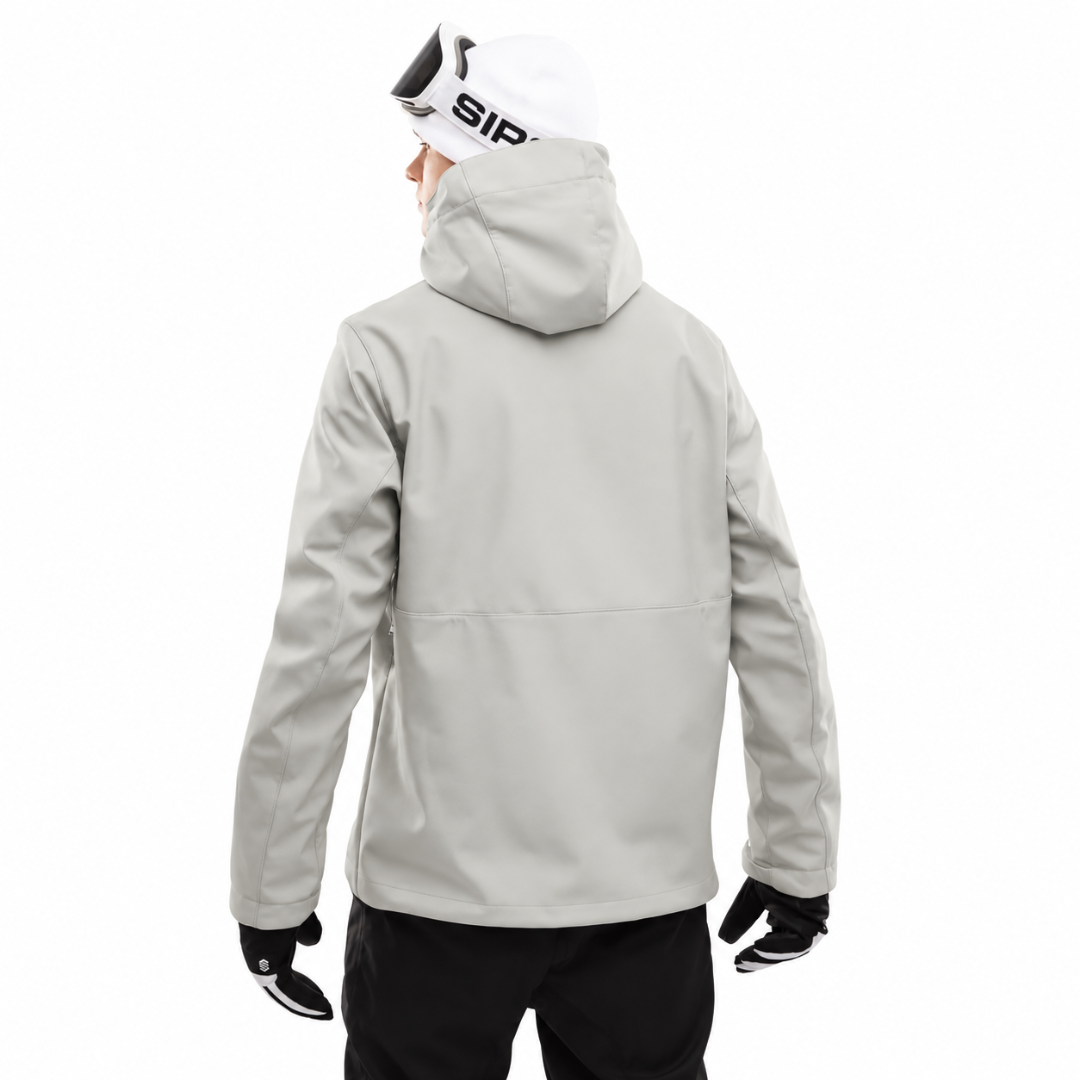 Men's Hooded Ski Jacket with Zip Pockets