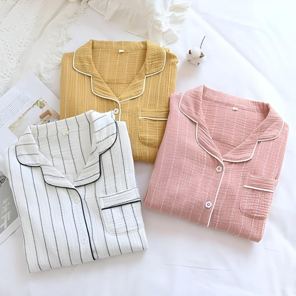 Women’s Striped Button-Down Nightdress