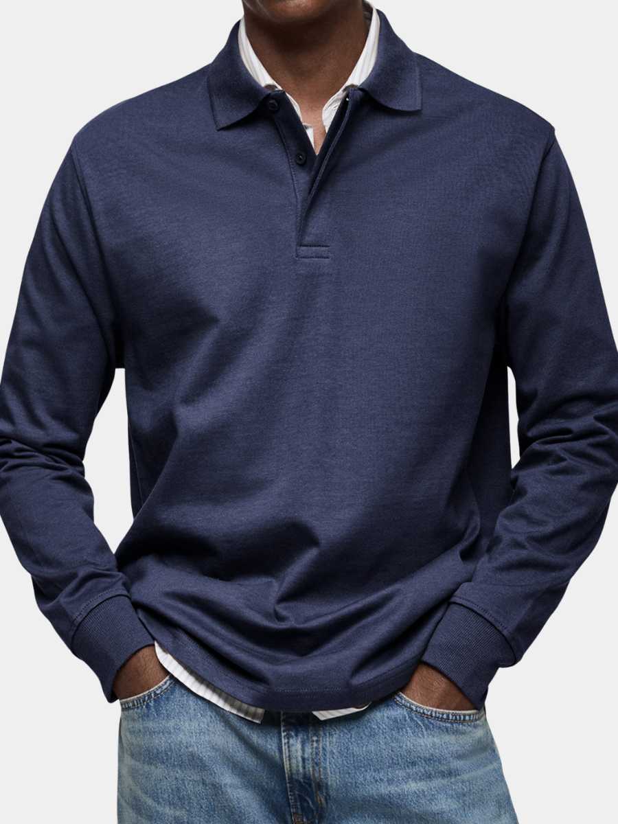 Men's Long Sleeve Classic Polo Shirt