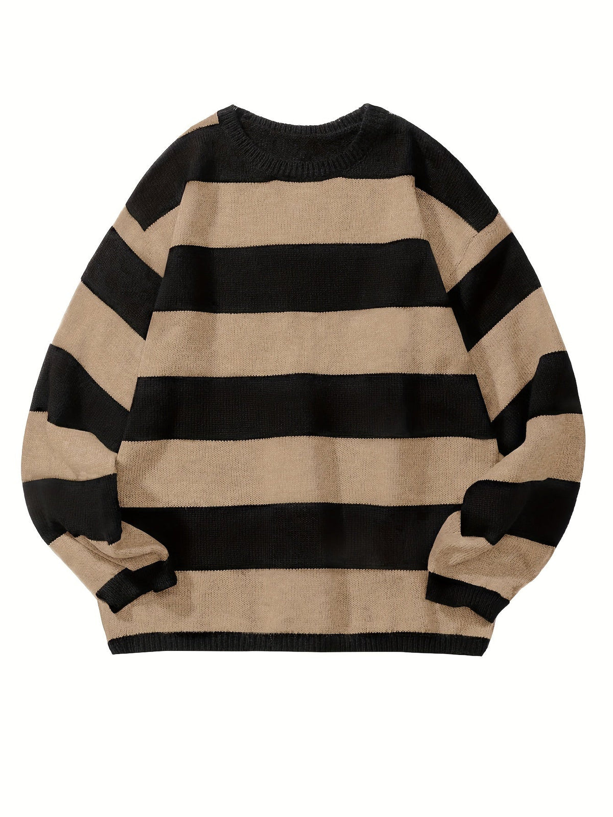 Pull en maille rayé pour homme | Pull à col rond