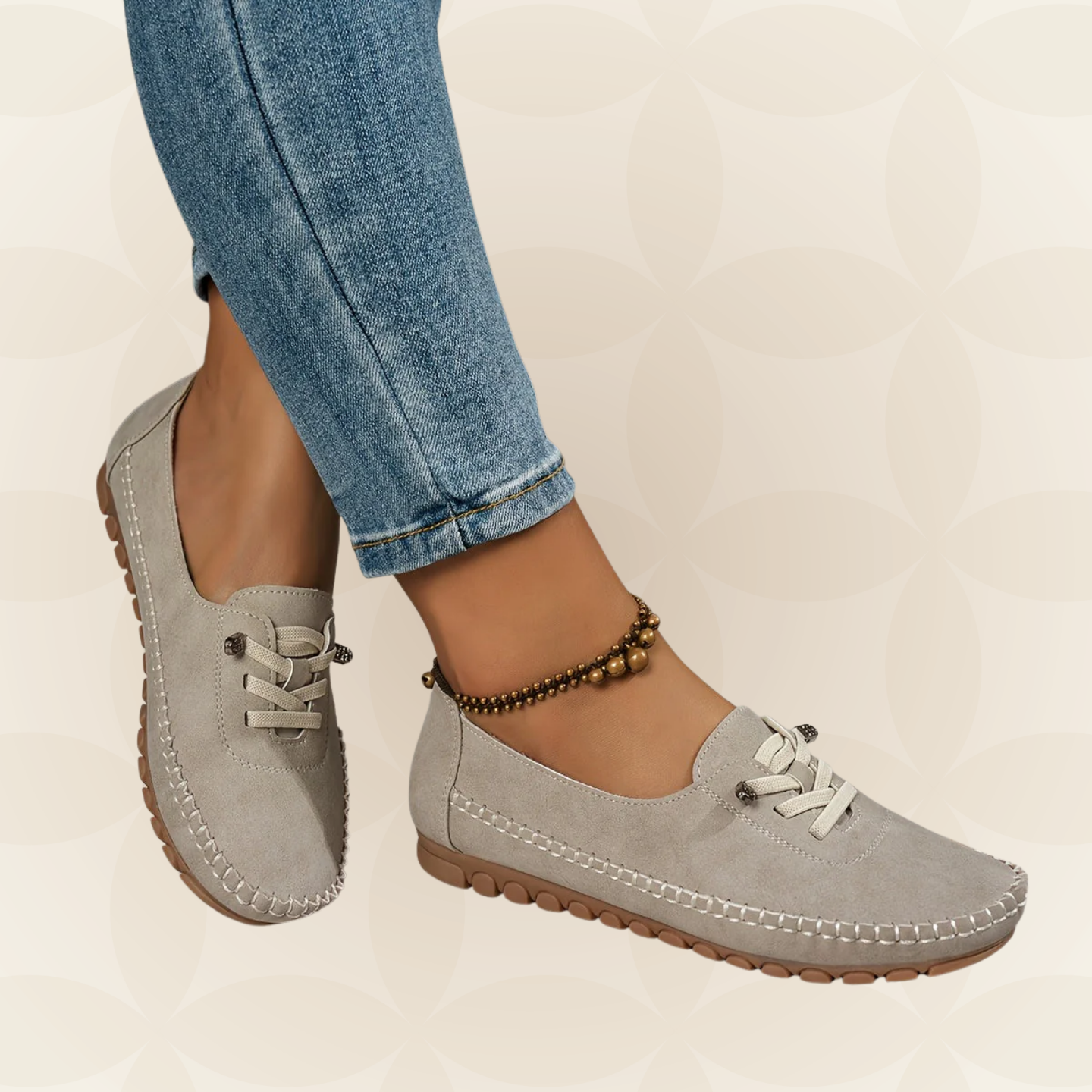 Chaussures de marche décontractées à lacets pour femme