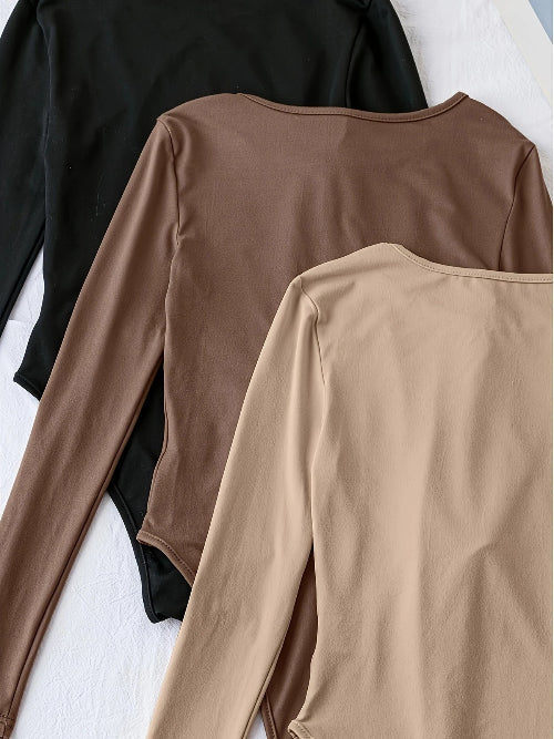 Women’s 3-Pack Long Sleeve Bodysuits