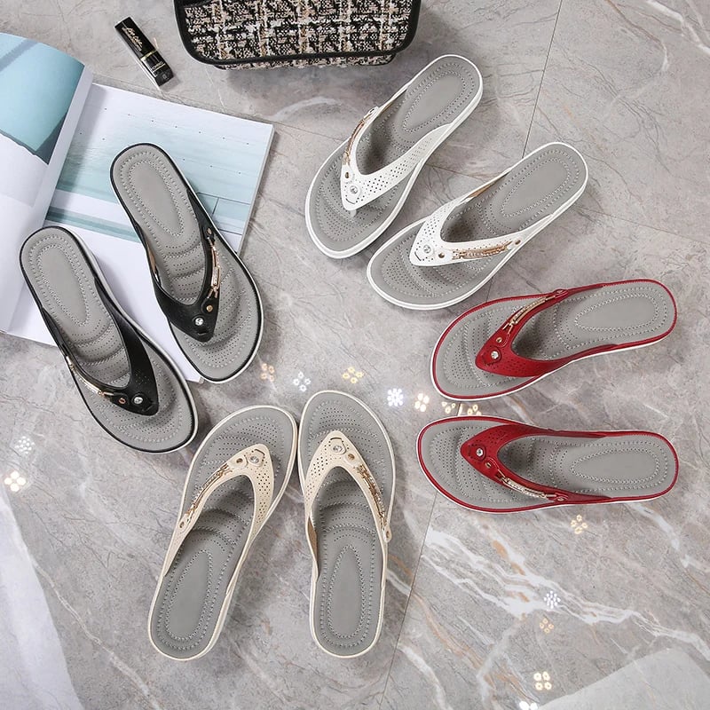 Women's Orthopaedic Wedge Flip Flop Sandals
