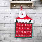 Fabric Christmas Advent Calendar | 24-Day Santa Wall Hanging