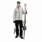 Men's Hooded Ski Jacket with Zip Pockets