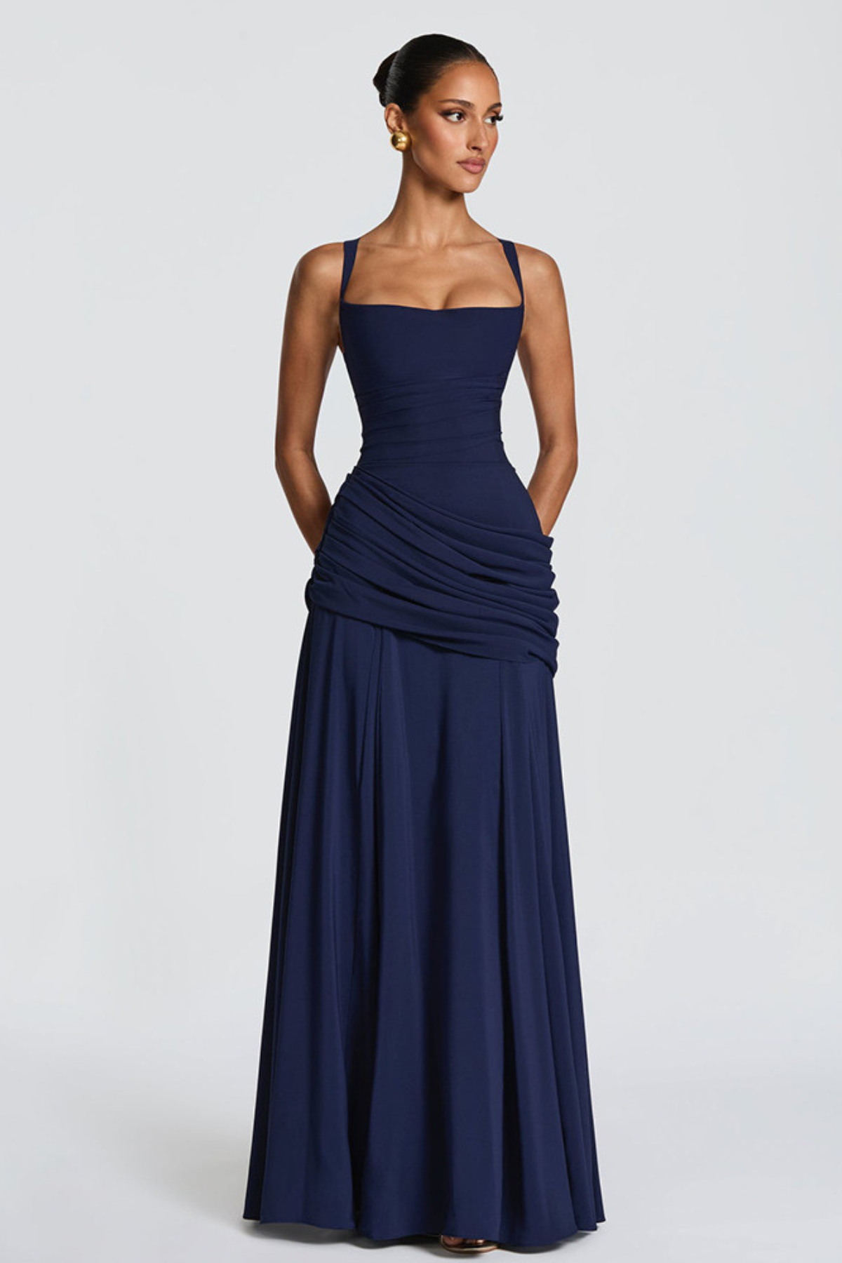 Women's Maxi Evening Dress in Jersey for Autumn